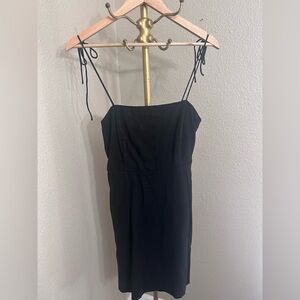 Old Navy Black Strapless Tie-Shoulder Midi Dress